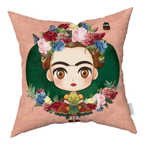 Imagen 2 de 5 de Combo Almohadones Sillon Almohadón Frida Kahlo 40x40