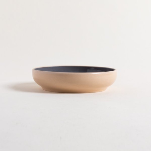 Juego De Vajilla Plato Hondo Cerámica 6 Piezas Gris / Negro