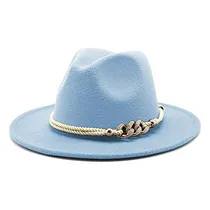 Comprar Sombrero De Fieltro Fedora Ala Ancha Con Cinturón De Anillo