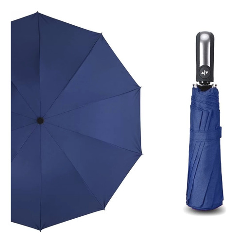 Paraguas Grande Automático Sombrilla Negra Azul