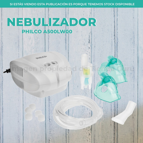 Imagen 2 de 6 de Nebulizador Philco Compacto Silencioso Adul/pediat A500lw00