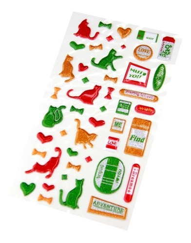 Pack X 12 Planchas Stickers Con Relieve