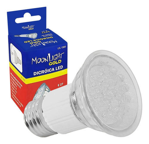 Lâmpada Led Dicróica Jdr 1w 127v E27 Azul 10 Peças