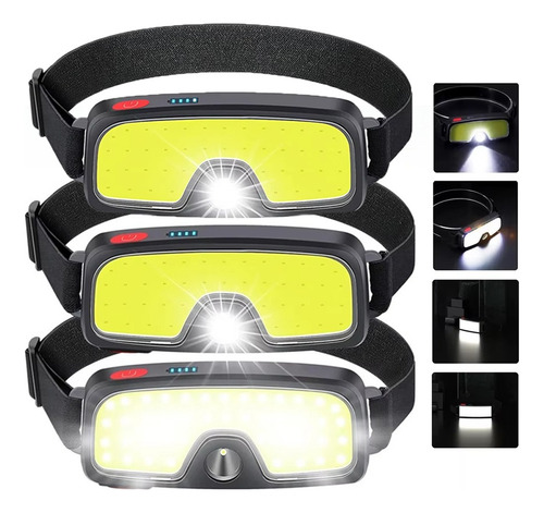 Faro Led Cob, 5 Modos, Luz, Carga Usb