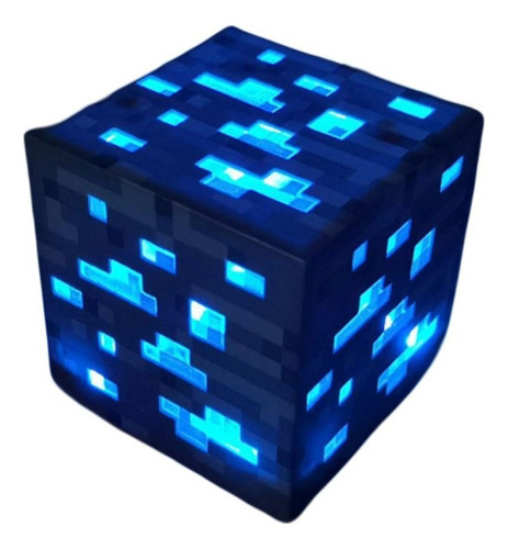 Lámpara Minecraft Creative Night Light Cube Miner Con Car