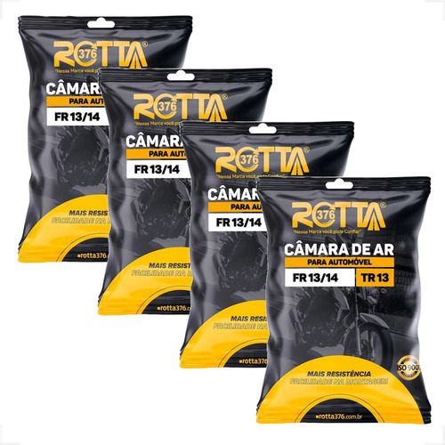 Jogo 4 Câmaras De Ar Pneus Carro Aro 13 E 14 Bico Tr-13 Top