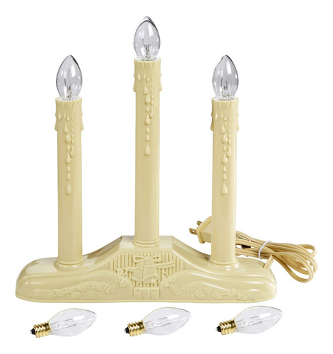 Holiday Joy - 3 Candoleros De Velas De Luz - Gran Lmpara Elc