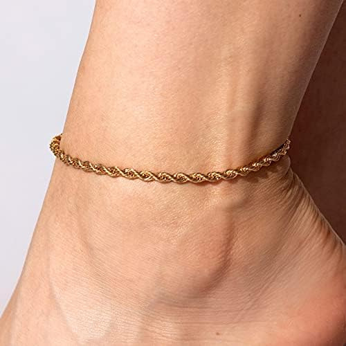 Lifetime Jewelry Tobillera De Cadena De Cuerda De 4 Mm Para