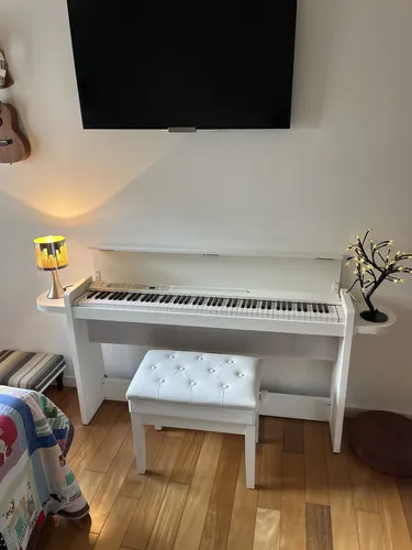 Piano Digital Korg Lp 380 Branco Teclado 88 Teclas Com Móvel