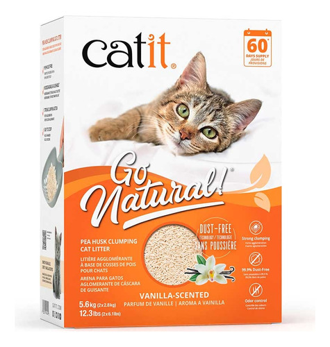 Arena Catit Go Natural Aroma Vainilla 5,6kg. Np