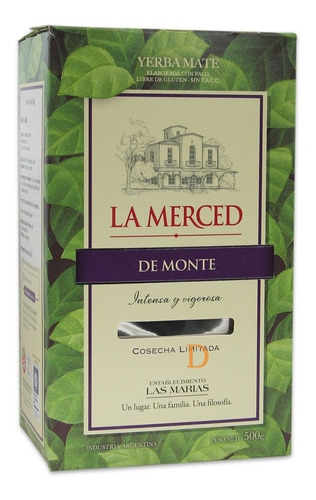 Yerba Mate De Monte La Merced 500g C/ Palo Original Sin Tacc