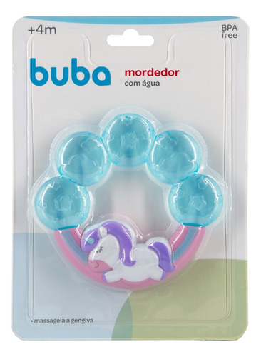 Mordedor Para Bebe Com Agua Buba Cor Unicórnio