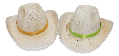 50 Sombrero Texano 8cm Vaquero Miniatura Mini Color Natural
