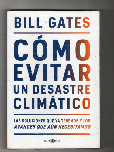 Libro Cómo Evitar Un Desastre Climático Bill Gates Original