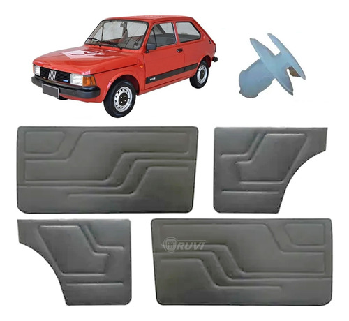 Kit Paneles Tapizados Fiat 147 Spazio + Grampas