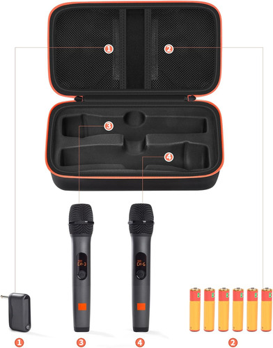 Funda Para Micrófono Inalámbrico Jbl, Rígida, Com Bolsa