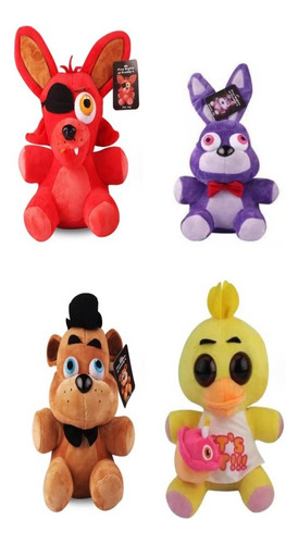 Peluche Foxy De Fnaf ¡cinco Noches En Freddy's! Funko 4 Pcs