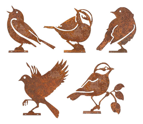Decoraciones De Pájaros Oxidados, Decoración De Estilo A