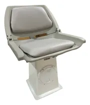 Comprar Butaca Nautica Rebatible Para Lanchas Con Base Giratoria Color Gris Con Base De 40 Cm