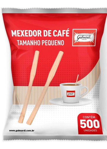 Mexedor / Palheta De Madeira Para Café 9cm Pacote 500 Unid