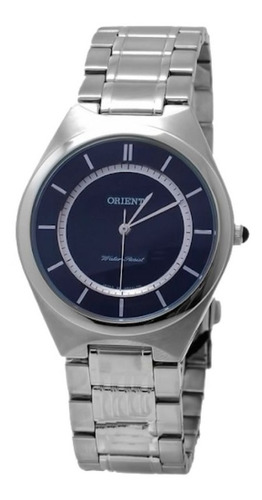 Reloj Orient Clásico De Hombre Fondo Azul Cqb2v005d