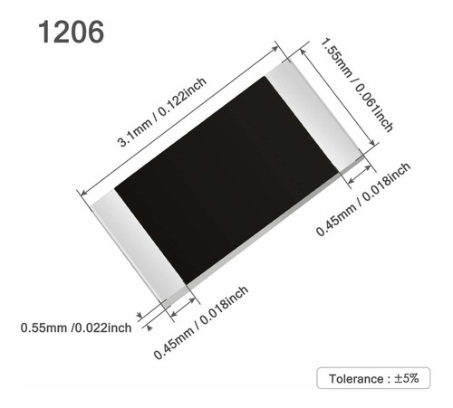 Pack De Resistencias Chanzon, 0-10ohm, 60 Valores, 1200pzs