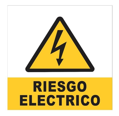 Señal Adhesiva X 3 Uds Riesgo Electrico 10x10cm