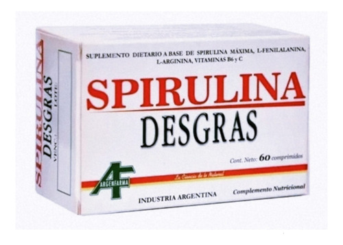 Spirulina Desgras Maxim L-fenilalanina L-arginina Vit B6 Y C