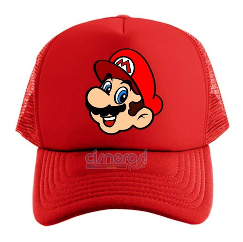 Gorra Trucker Impresa Cara Mario Bros Nintendo Adulto Y Niño