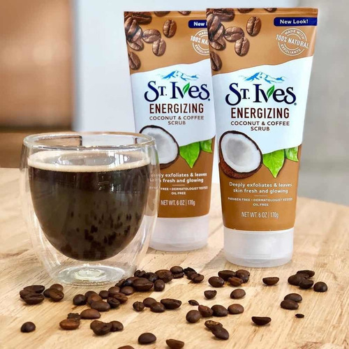 Imagen 3 de 5 de Exfoliante De Café Y Coco St Ives Energizing Depura Y Limpia