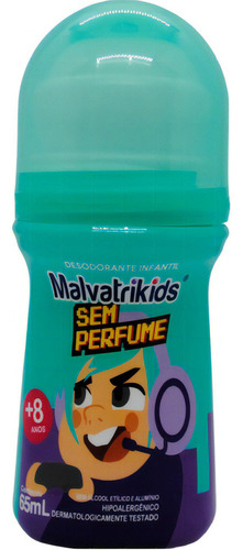 Desodorante Infantil Roll-on Sem Perfume 65ml Malvatrikids
