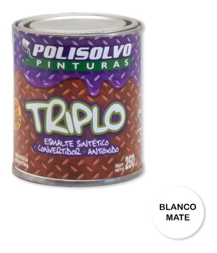 Esmalte Sintético Triple Acción 250ml Triplo Blanco Mate