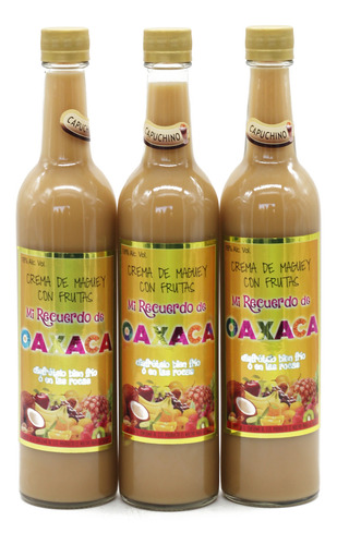Crema De Mezcal Oaxaca 750 Ml - 3 Botellas