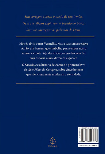O sacerdote Aarão, de Rivers, Francine. Filhos da coragem Editorial Principis, capa mole em português, 2023