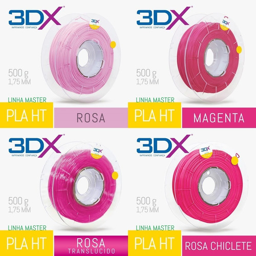 Imagem 3 de 6 de Filamento Pla 1,75 Mm 500g Rosa Chichete