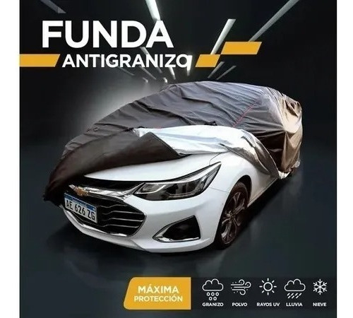 Cubre Coche Auto Antigranizo Impermeable Premium Silver Talle Talle L