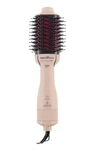 Escova Secadora alisadora e modeladora Britânia BEC07R 4 Em 1 1300W Rosa