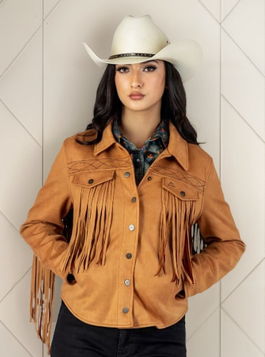 Chamarra Vaquera Texana Icy Denver Con Flecos