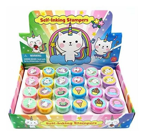 Sellos Unicornio Gatito Para Fiestas Infantiles