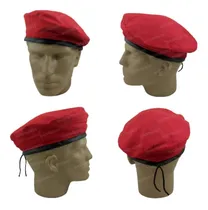Comprar Kit 6 Boinas Tática Estilo Militar Vermelha Tecido Ajustável