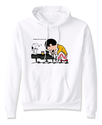 Sudadera Con Gorro Fredie Mercury Piano Snoopy Mama Uhhh!