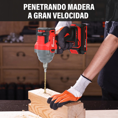 Pointekx Llave de Impacto Inalámbrica 1/2" con Motor Sin Escobillas, Torque Máximo 332 ft-lbs (450 N.m), Pistola de Impacto 21 V, Destornillador Eléctrico 1/4", 2*1.5Ah Baterías y Maletín Herramientas
