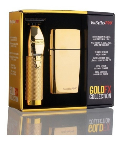 Combo Babyliss Pro Gold Fx Collection Shaver Com Nota Fiscal