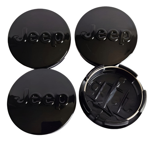 Tapas De Aros Auto Emblema Logo Jeep (juego De 4 Unidades)