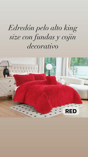 Lote De 3 Edredon King +2 Funda Almohada+ 1 Cojin Decorativo