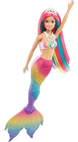 Muñeca De Sirena Mágica Barbie Dreamtopia Rainbow