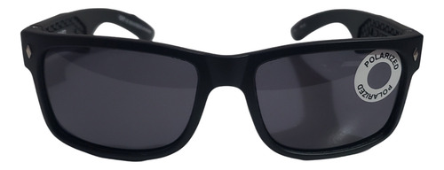 Anteojos De Sol Quartz (adrenaline) Negro Mate Polarizado Océano Gris Oscuro Negro Negro