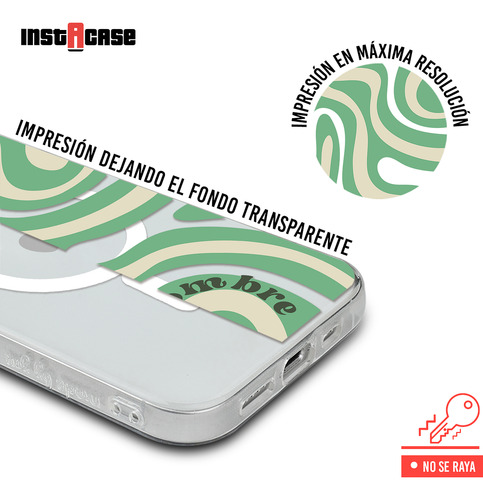 Funda Para iPhone Magsafe Con Para Mujer Curvas Verde