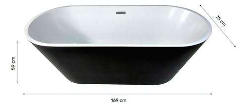 Tina Baño Lujo 2 Personas Fibra De Vidrio 169 X 75.5 X 59 Cm Color Blanco