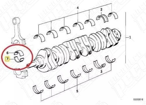 Bmw Series 3 Chassi F30 F34 Bronzina Biela Standard